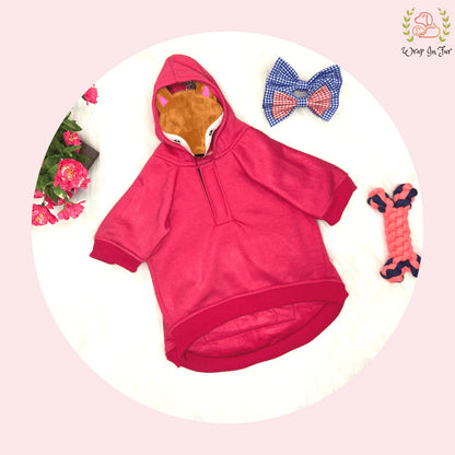 Solid Blue Winter Dog Hoodie – Warm & Stylish Fit