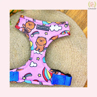 pink teddy reversible dog harness